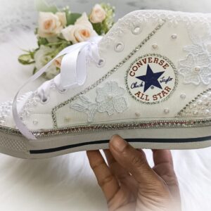 Tênis Customizado para Noivas e Debutantes Cano Alto